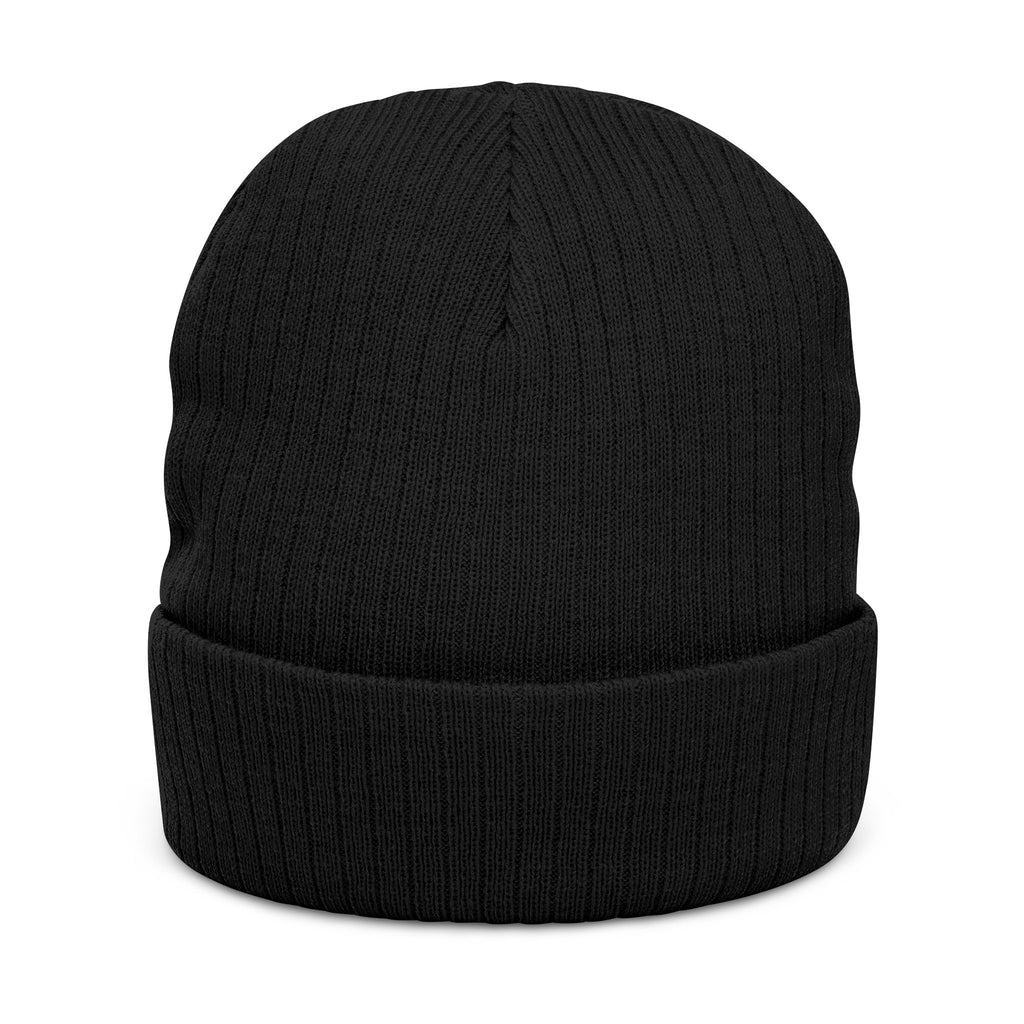 Penguin Winter Beanie — Ribbed Knit Embroidered Hat
