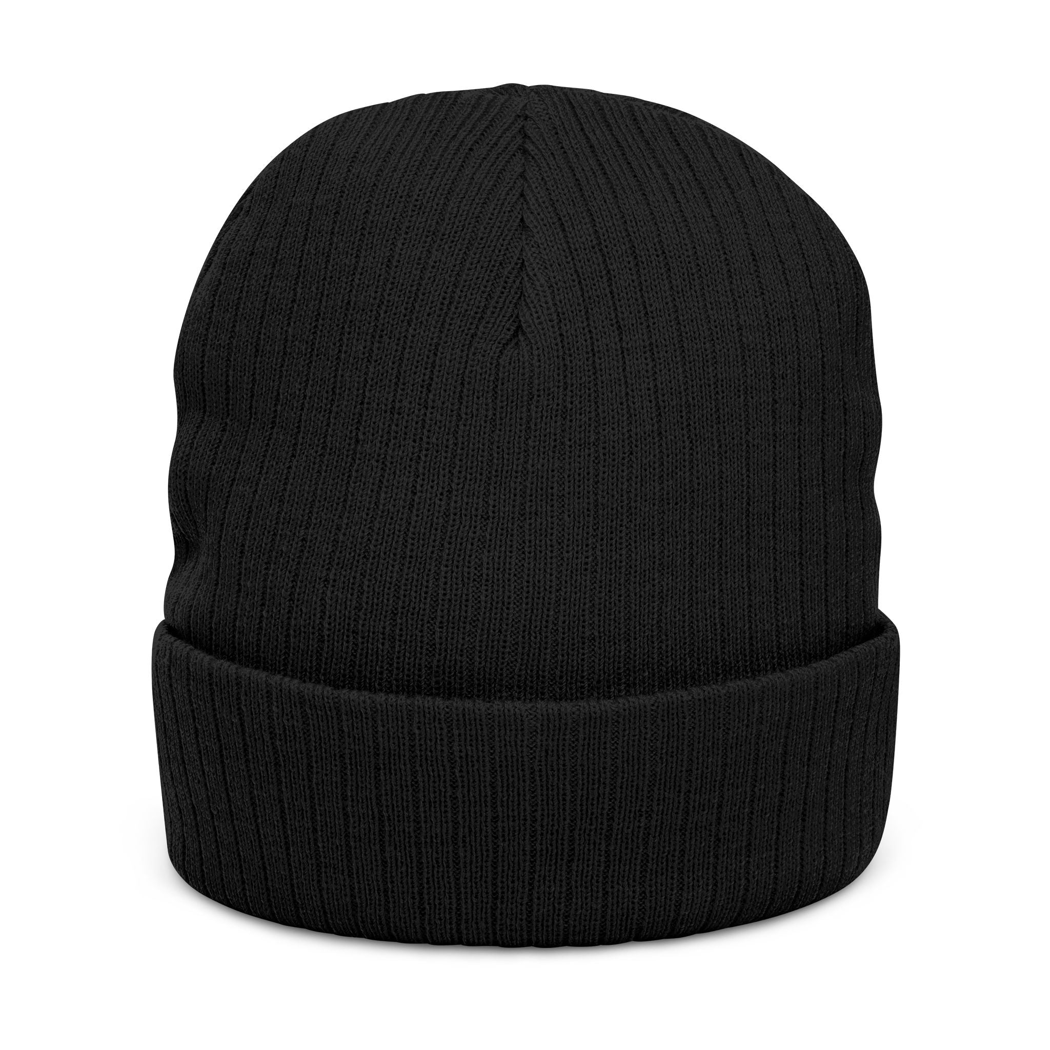 Penguin Winter Beanie — Ribbed Knit Embroidered Hat