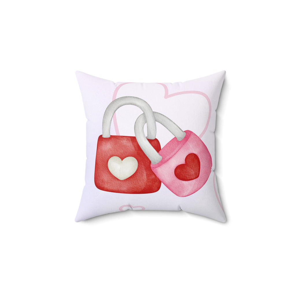 Valentine Love Locks Decorative Pillow
