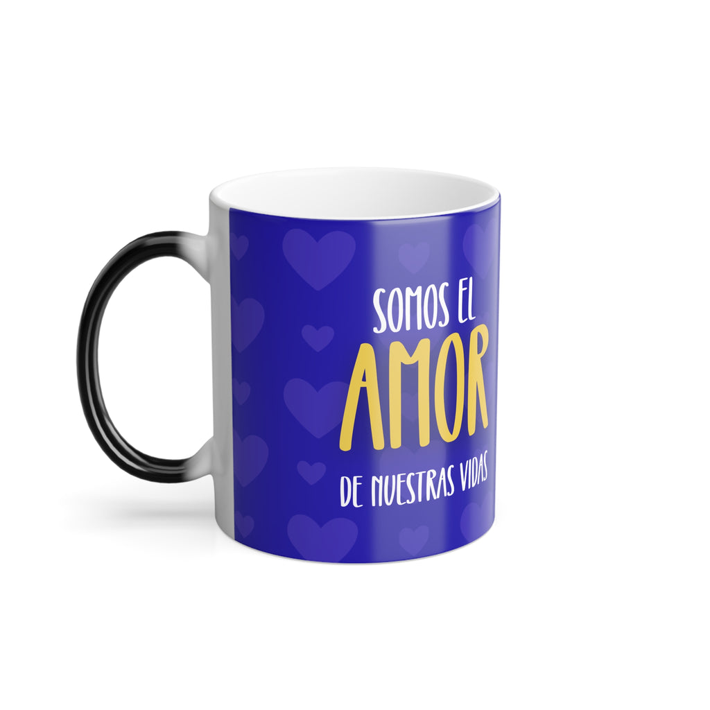 Color-Changing Coffee Mug — Spanish ‘Amor’ Toy Cowboy Design, 11oz