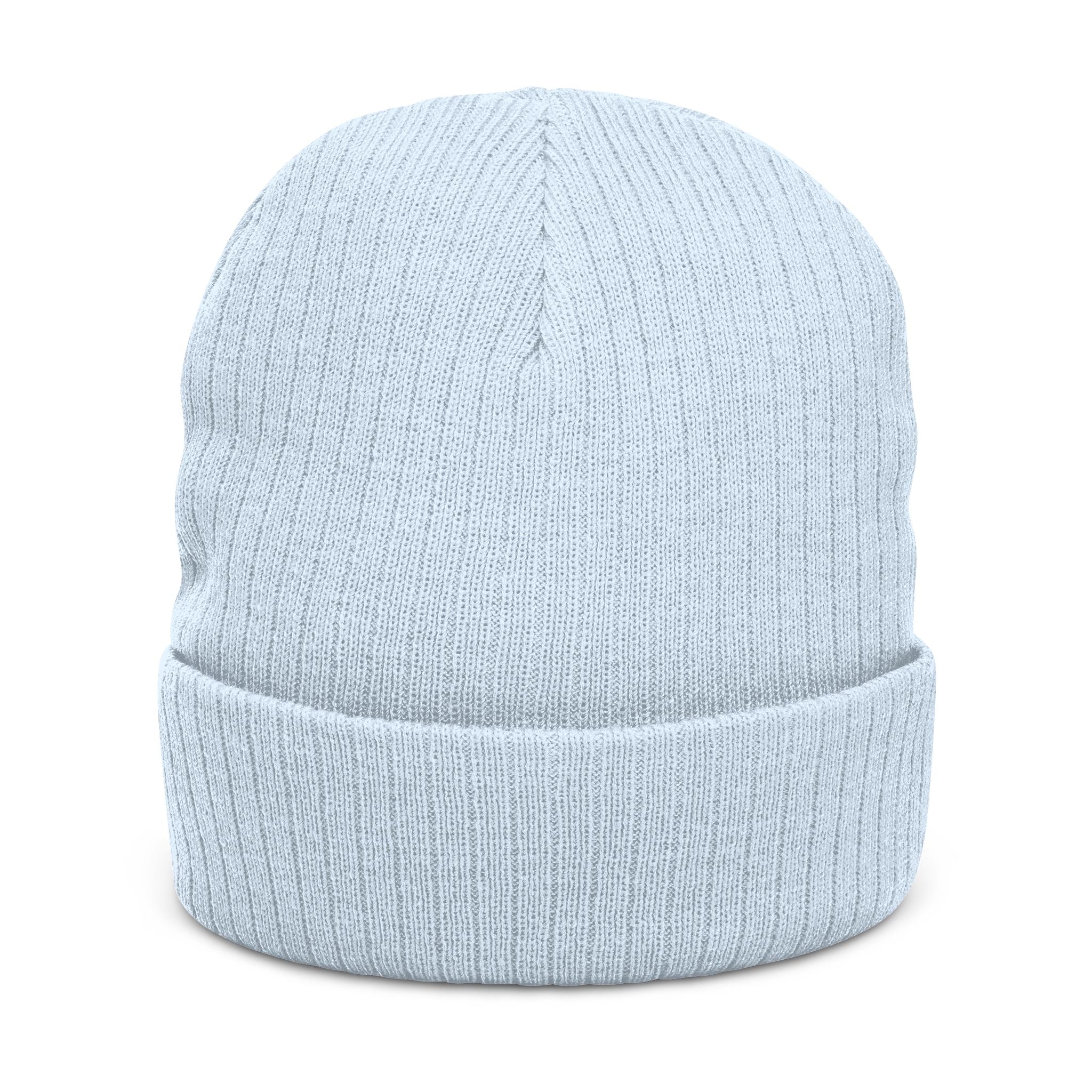 Elephant Love Ribbed Knit Beanie — Embroidered Winter Hat