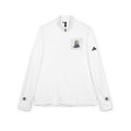 Embroidered adidas Quarter-Zip Pullover — Small Chest & Sleeve Fox Patch