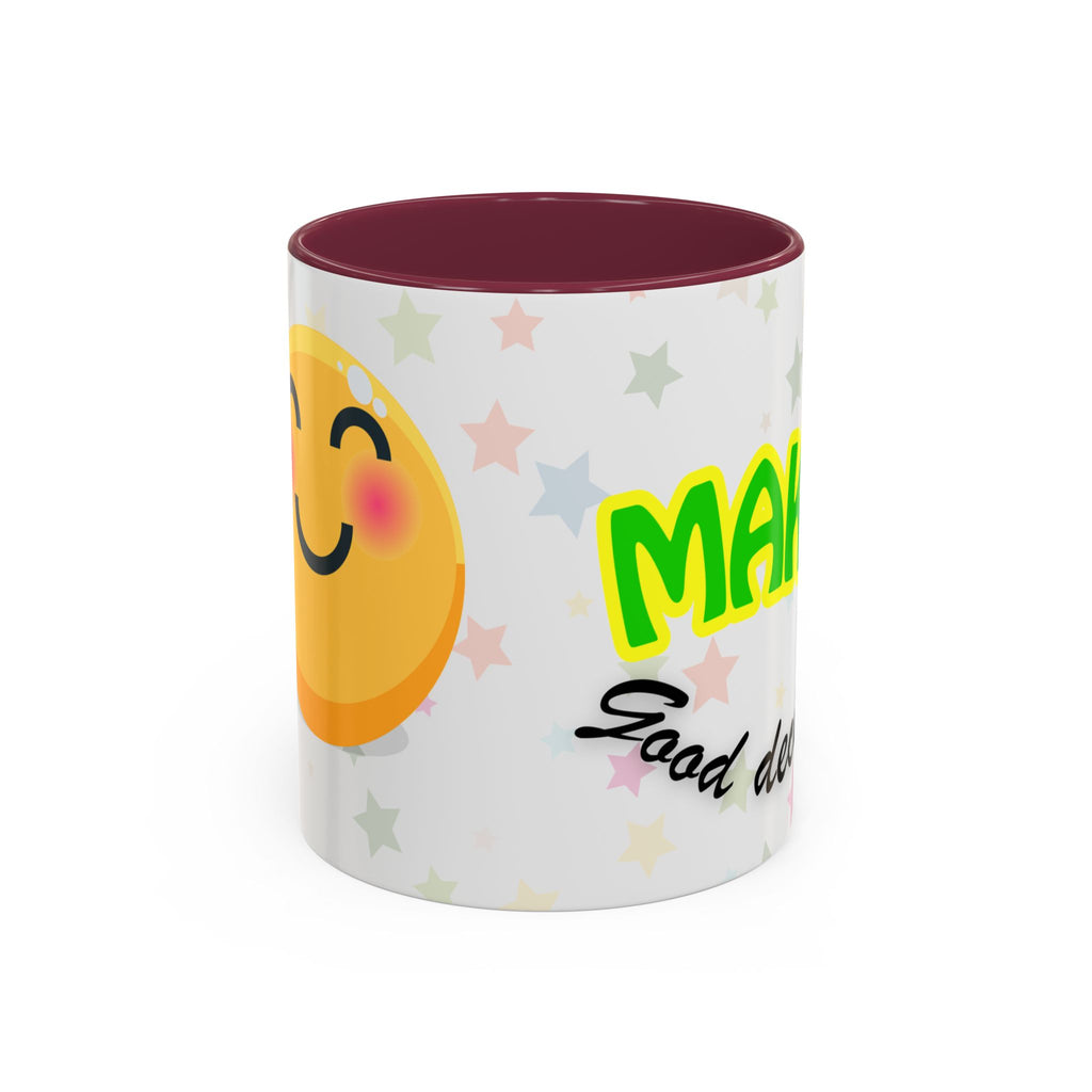 Make Good Decisions Coffee Mug (11oz/15oz) – Cute Smiley Motivational Ceramic Mug
