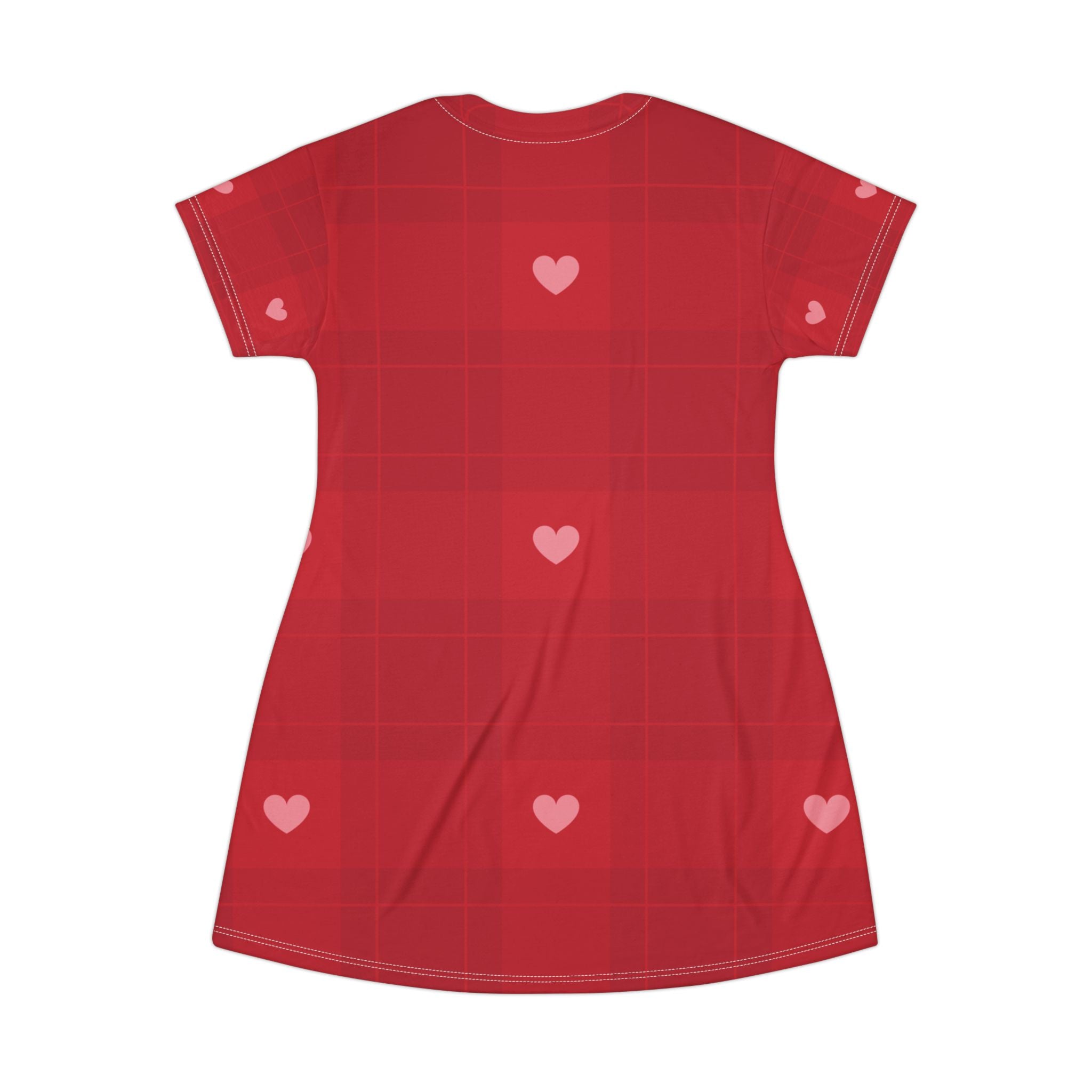 Valentine Red Heart "Love" T-Shirt Dress