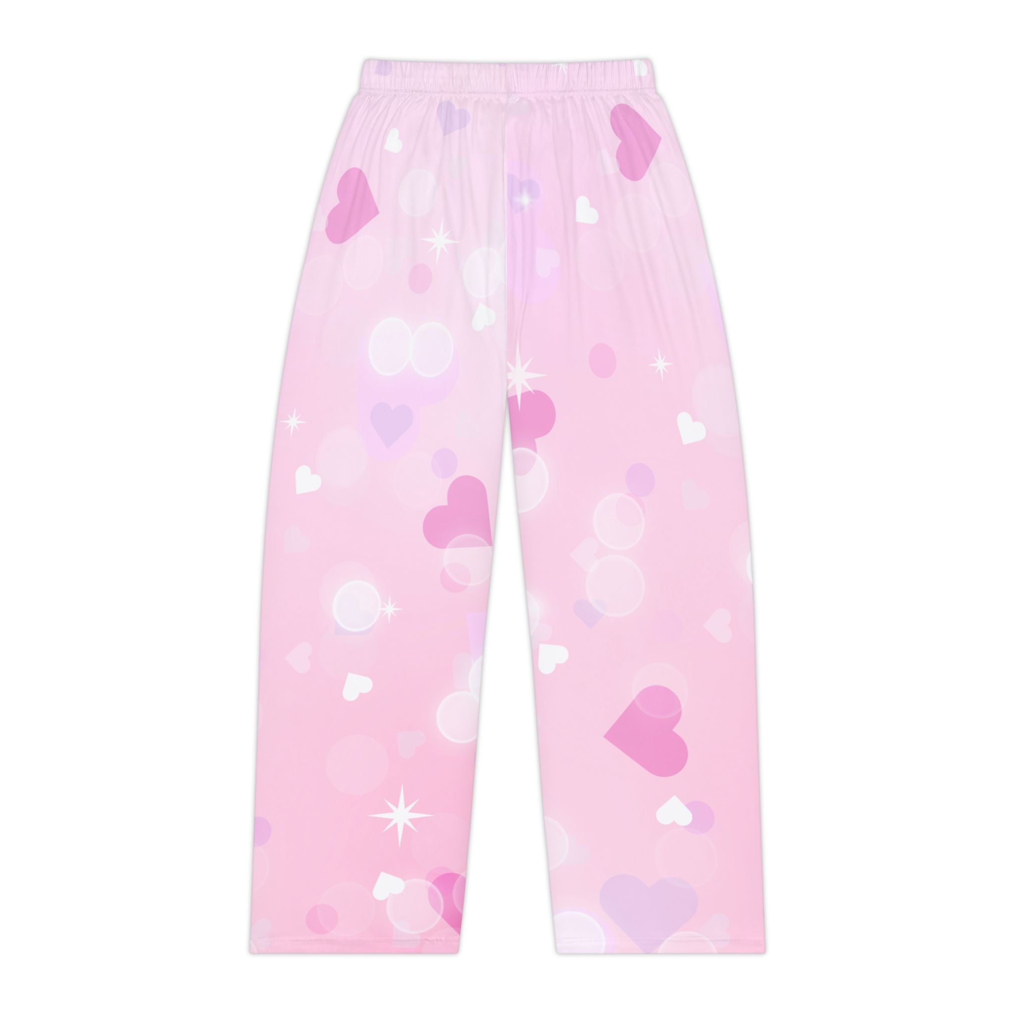 Pink Heart Bokeh Women's Pajama Pants