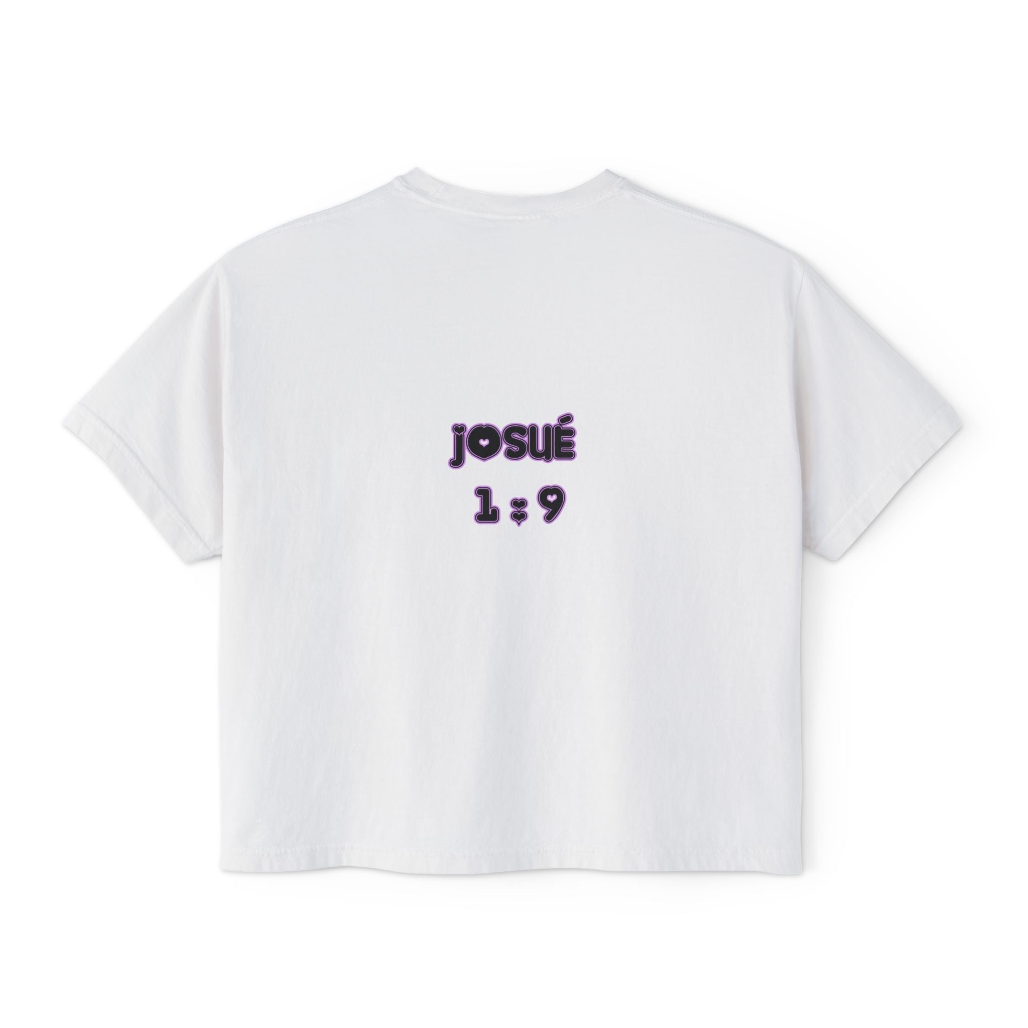 Valiente y Amada. Boxy Tee (Joshua 1:9)