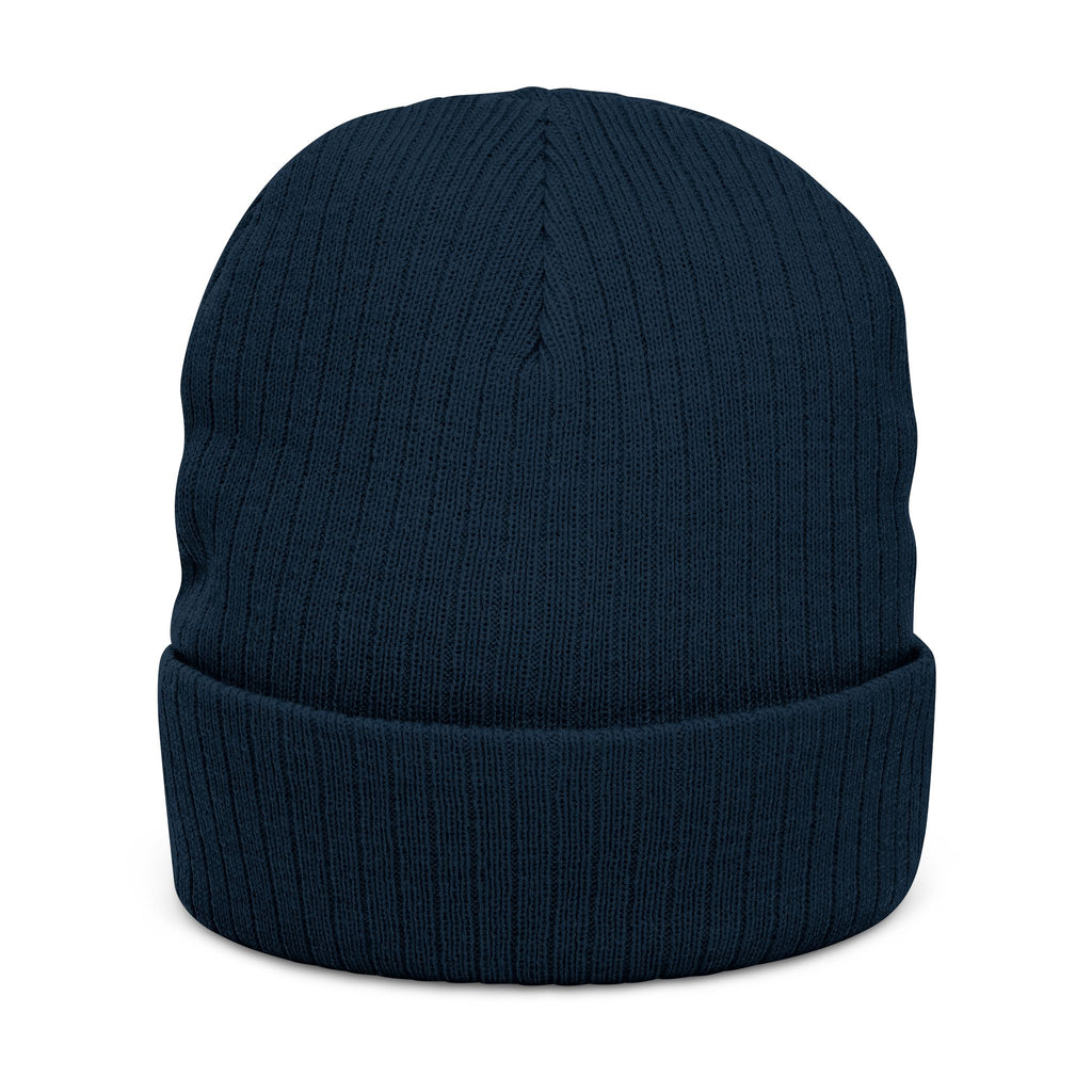 Penguin Winter Beanie — Ribbed Knit Embroidered Hat