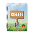 Farmyard Notes A5 Spiral Notebook – Cute Cow & Barn Lined Journal