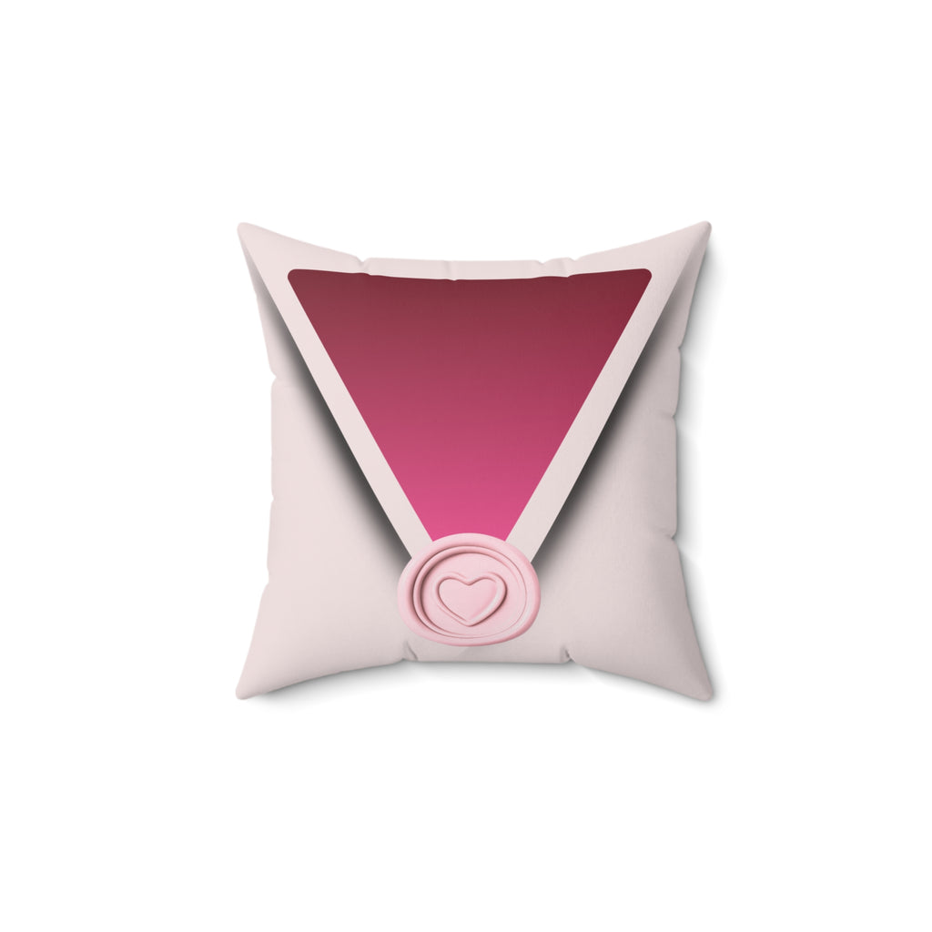 With Love Square Pillow – Valentine Heart Decorative Pillow
