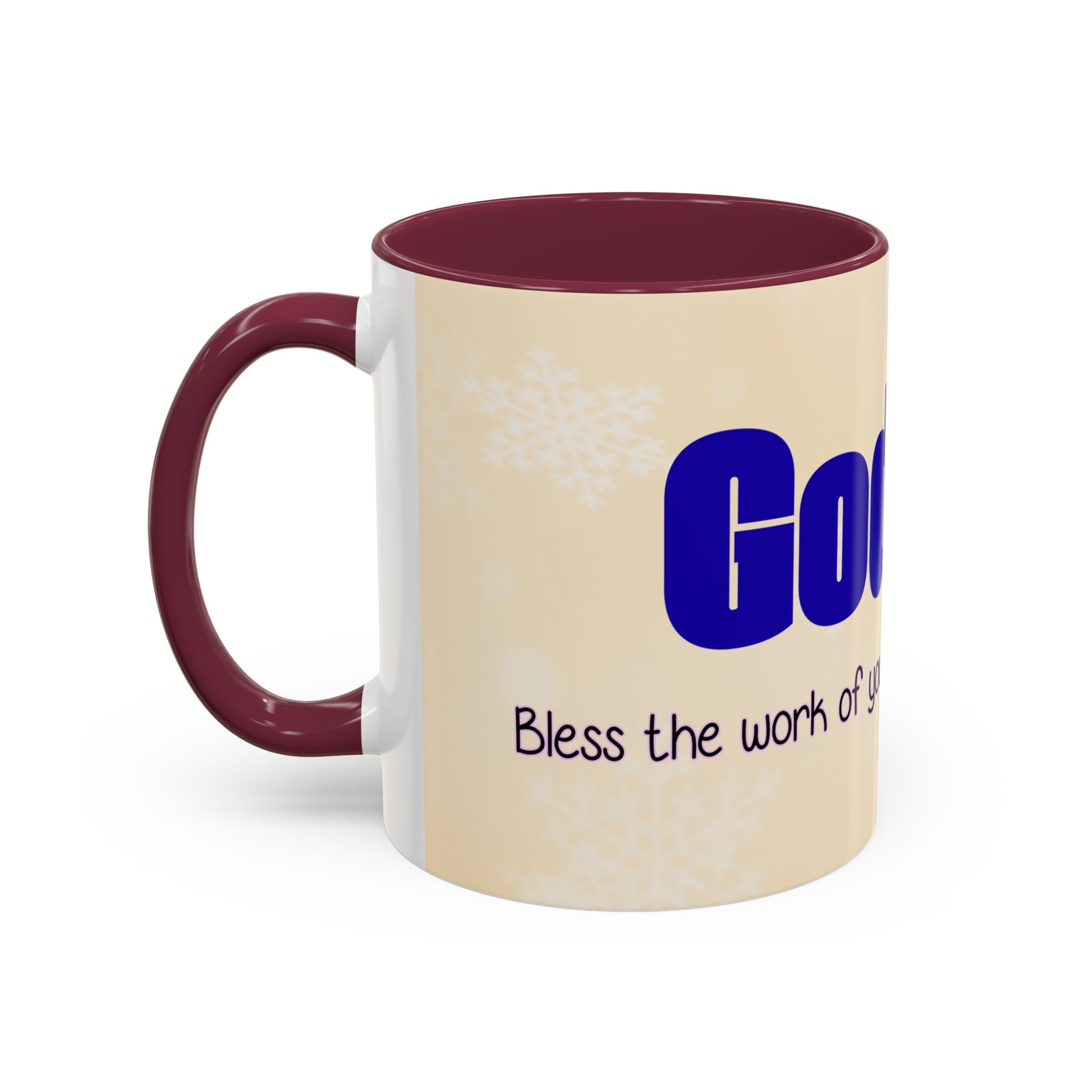 Inspirational God Bless Mug — "God, the Work of Your Hands" Ceramic Coffee Cup (11oz/15oz)