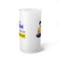 Frosted Beer Mug — Spanish Inspirational Design ("Vive la vida")