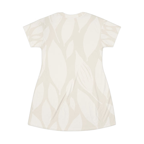 Cherry Heart T-Shirt Dress — Cute Red Double Cherry Graphic AOP