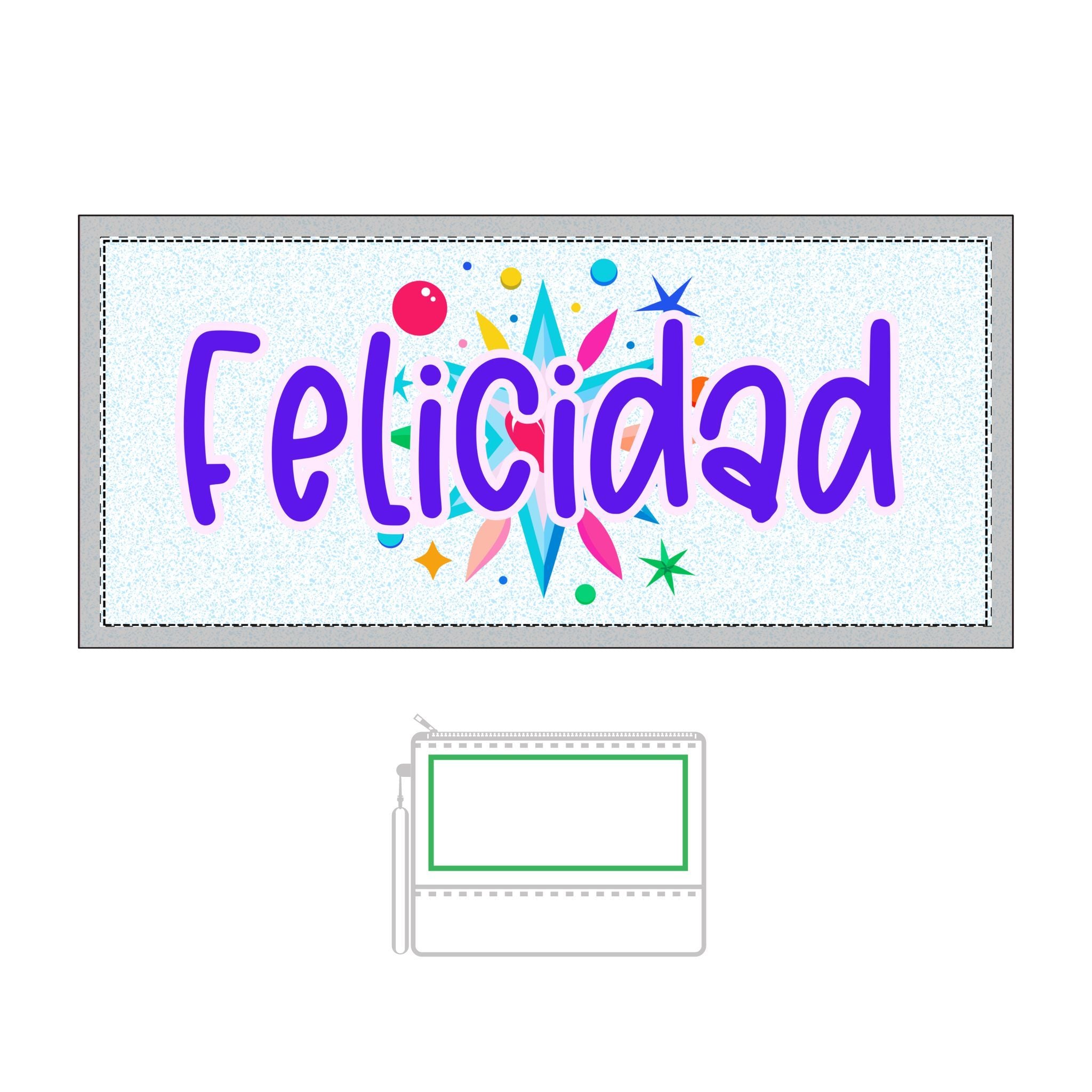 Thermochromic Cosmetic Bag — "Felicidad" Color-Change Makeup Pouch