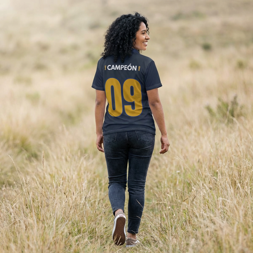 Colombia Flag Accent Polo Shirt — Men’s Navy Country Pride Polo