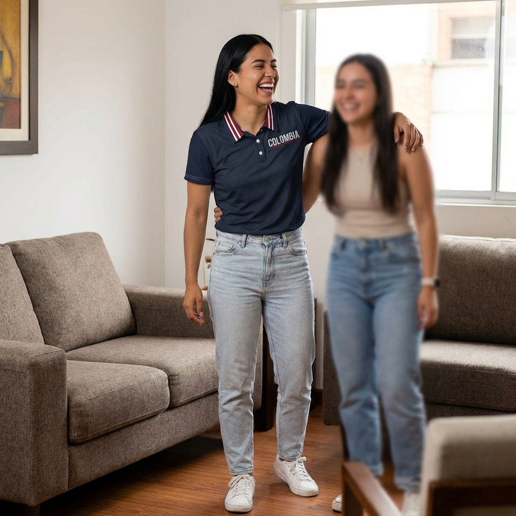 Colombia Flag Accent Polo Shirt — Men’s Navy Country Pride Polo
