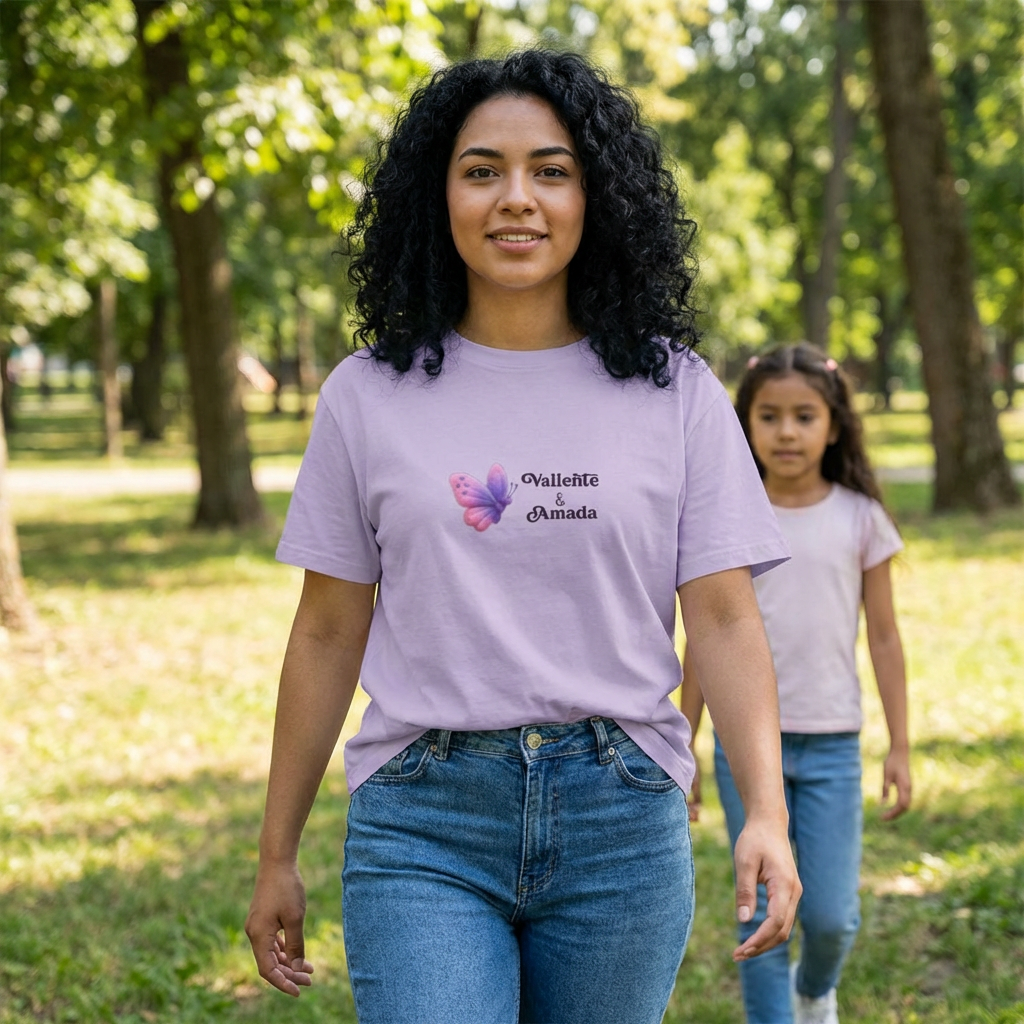 Valiente y Amada. Boxy Tee (Joshua 1:9)