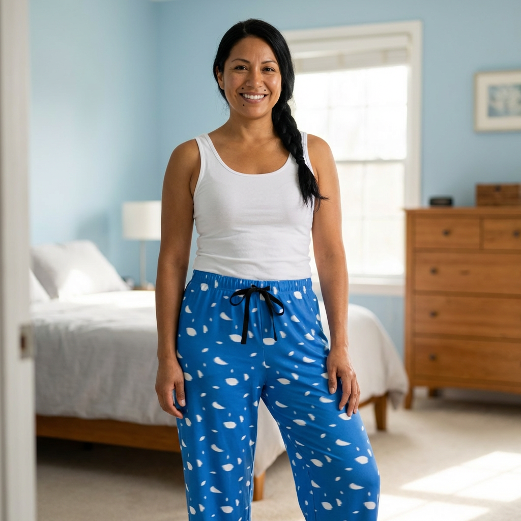 Blue Snowfall Pajama Pants