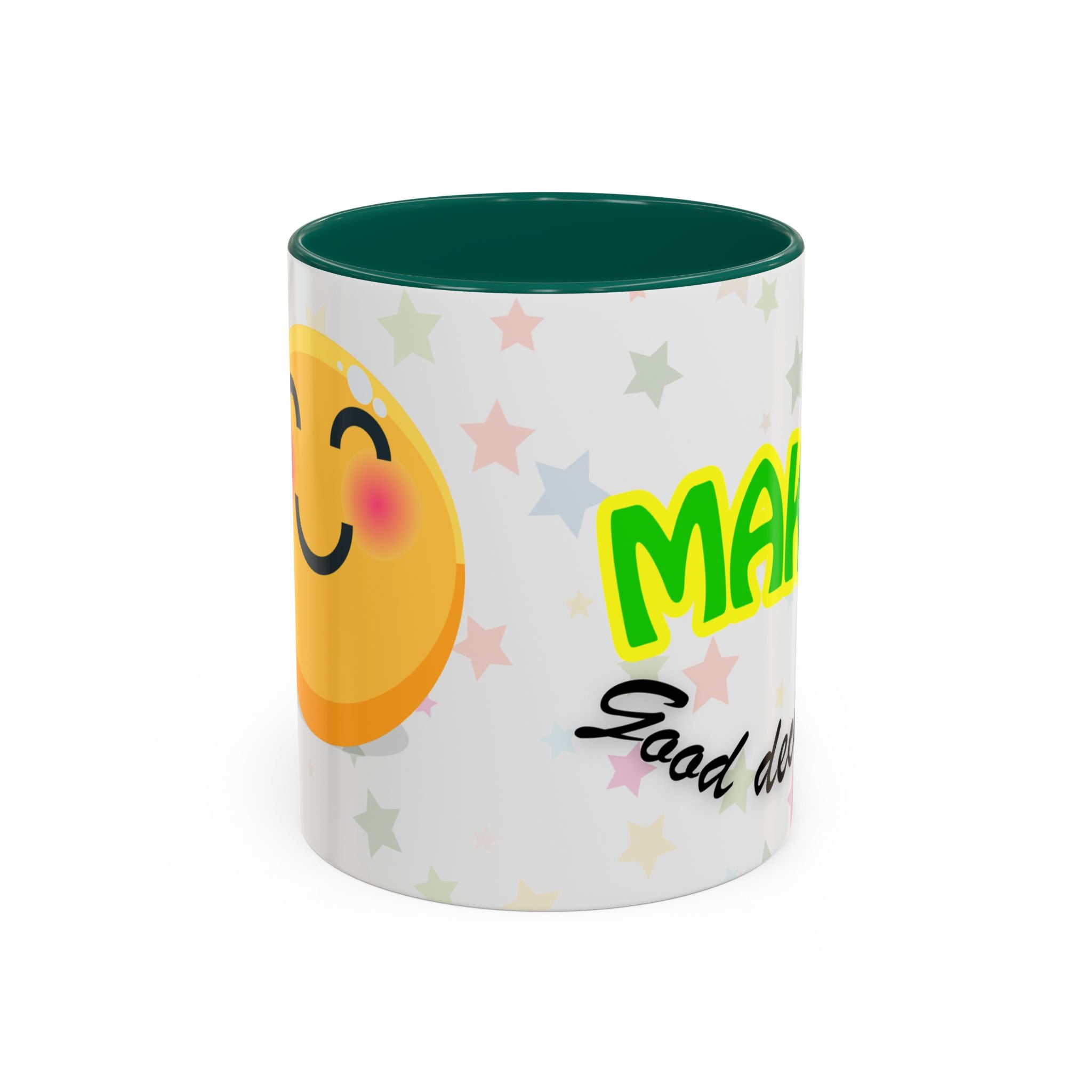 Make Good Decisions Coffee Mug (11oz/15oz) – Cute Smiley Motivational Ceramic Mug