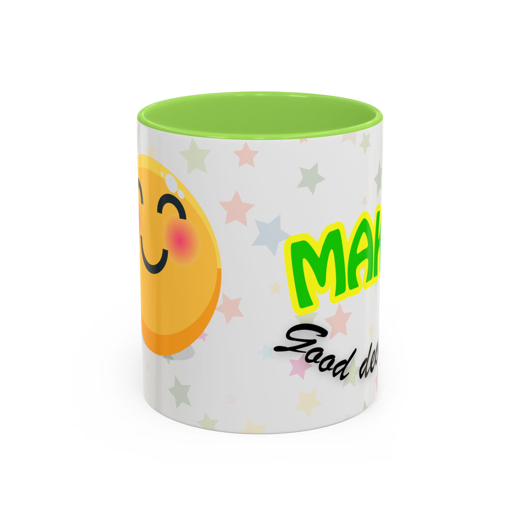 Make Good Decisions Coffee Mug (11oz/15oz) – Cute Smiley Motivational Ceramic Mug