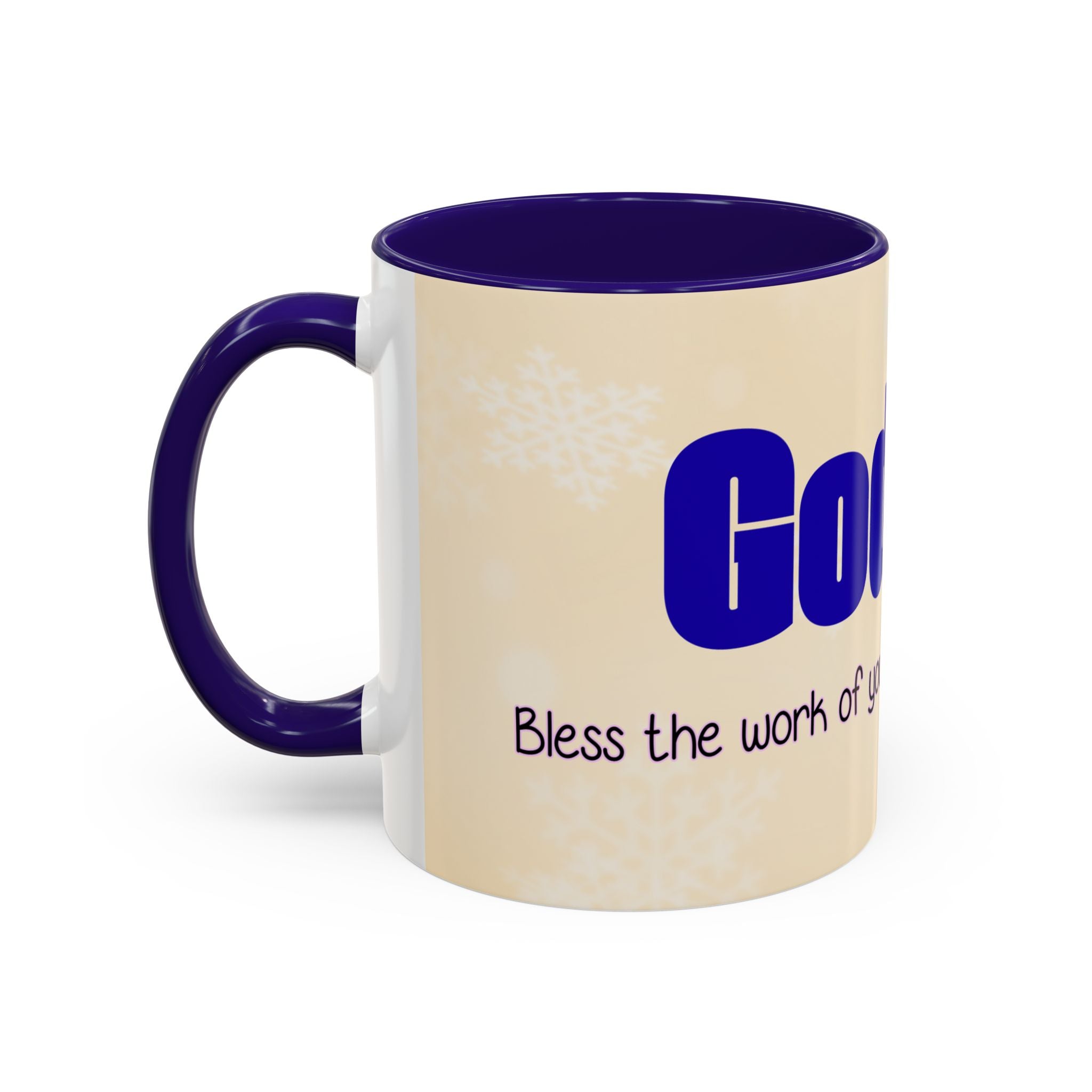 Inspirational God Bless Mug — "God, the Work of Your Hands" Ceramic Coffee Cup (11oz/15oz)