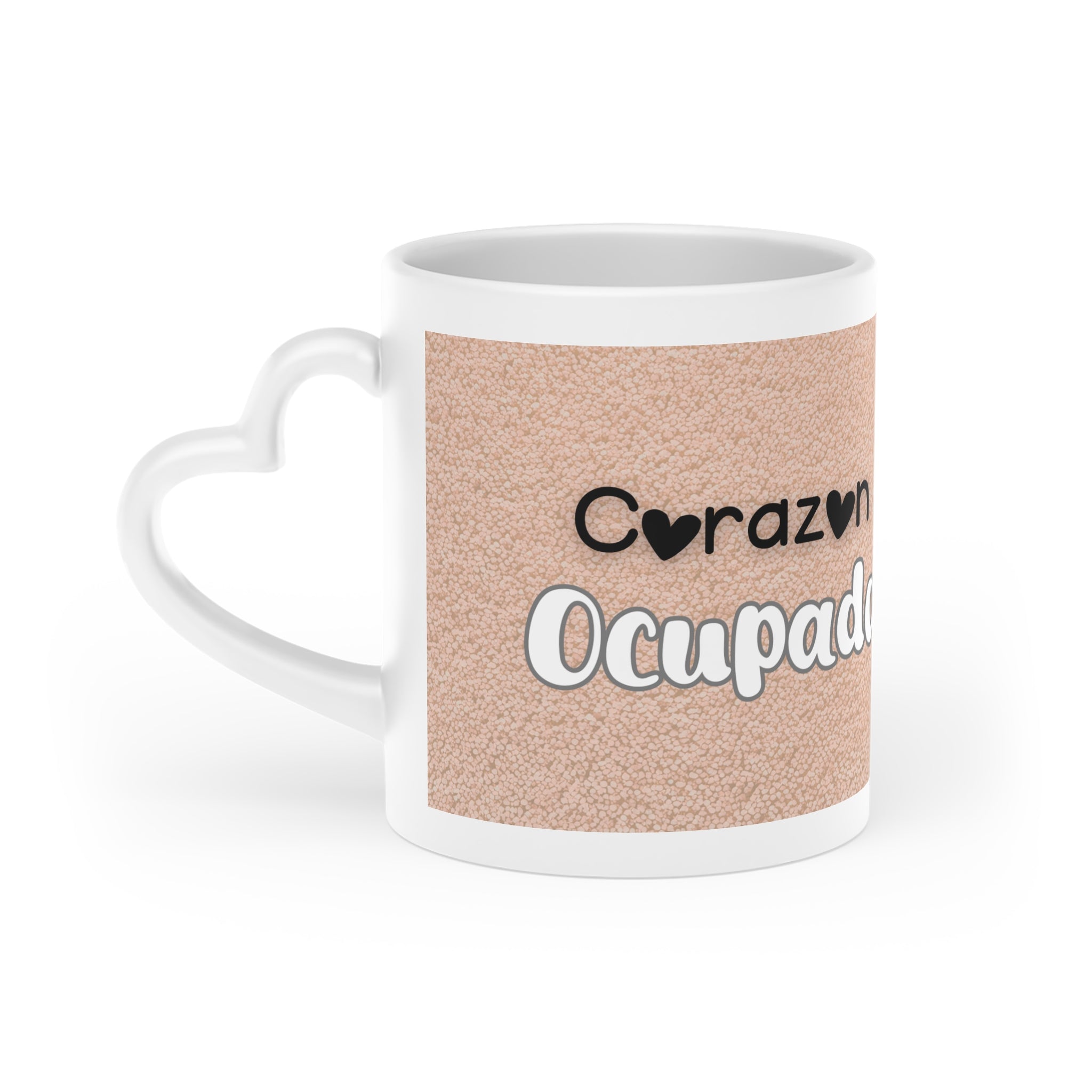 Heart Mug — "Corazón Ocupado" Romantic Coffee Cup for Valentine’s Day & Anniversaries