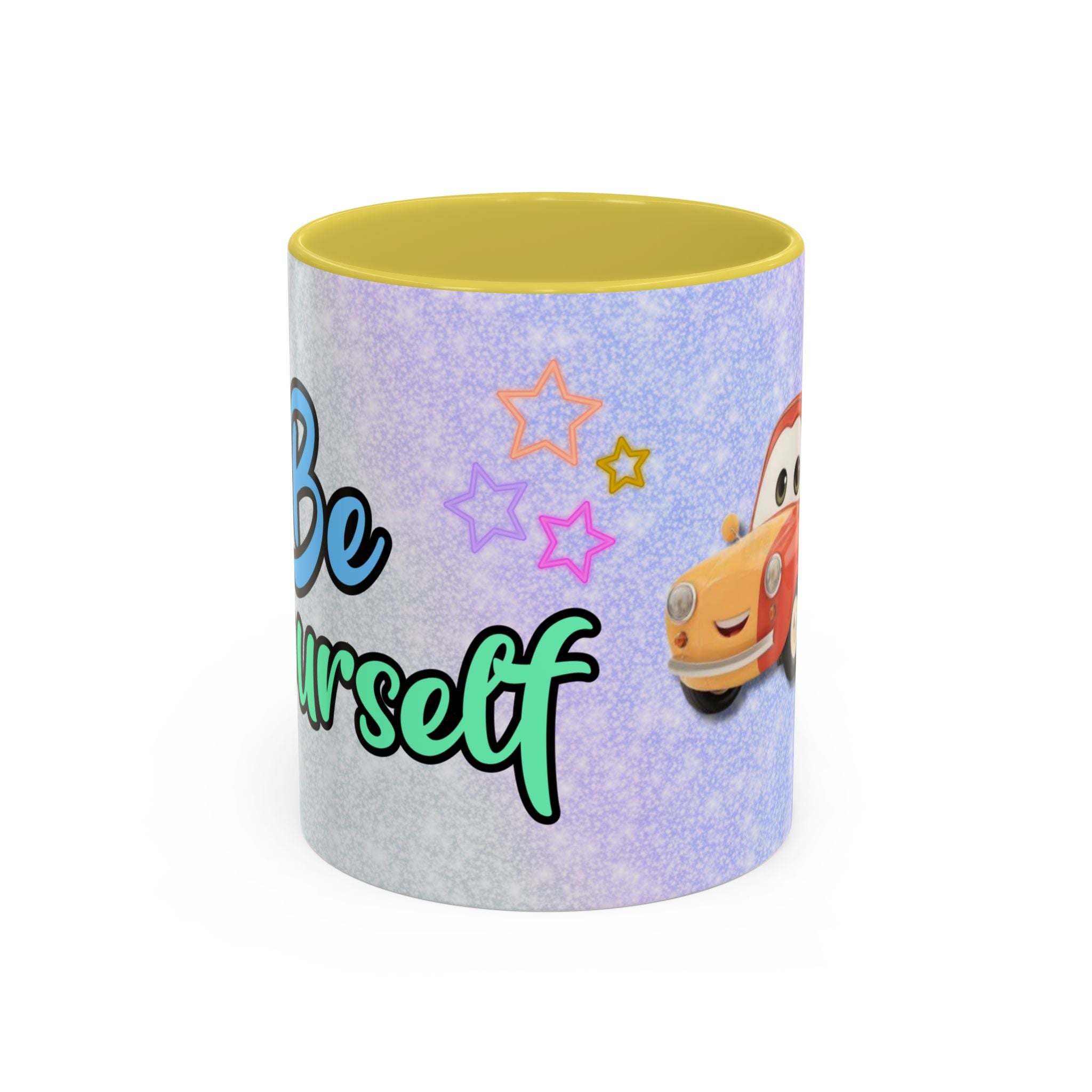 Be Yourself Car Mug — Colorful Inspirational Coffee Cup (11oz/15oz)
