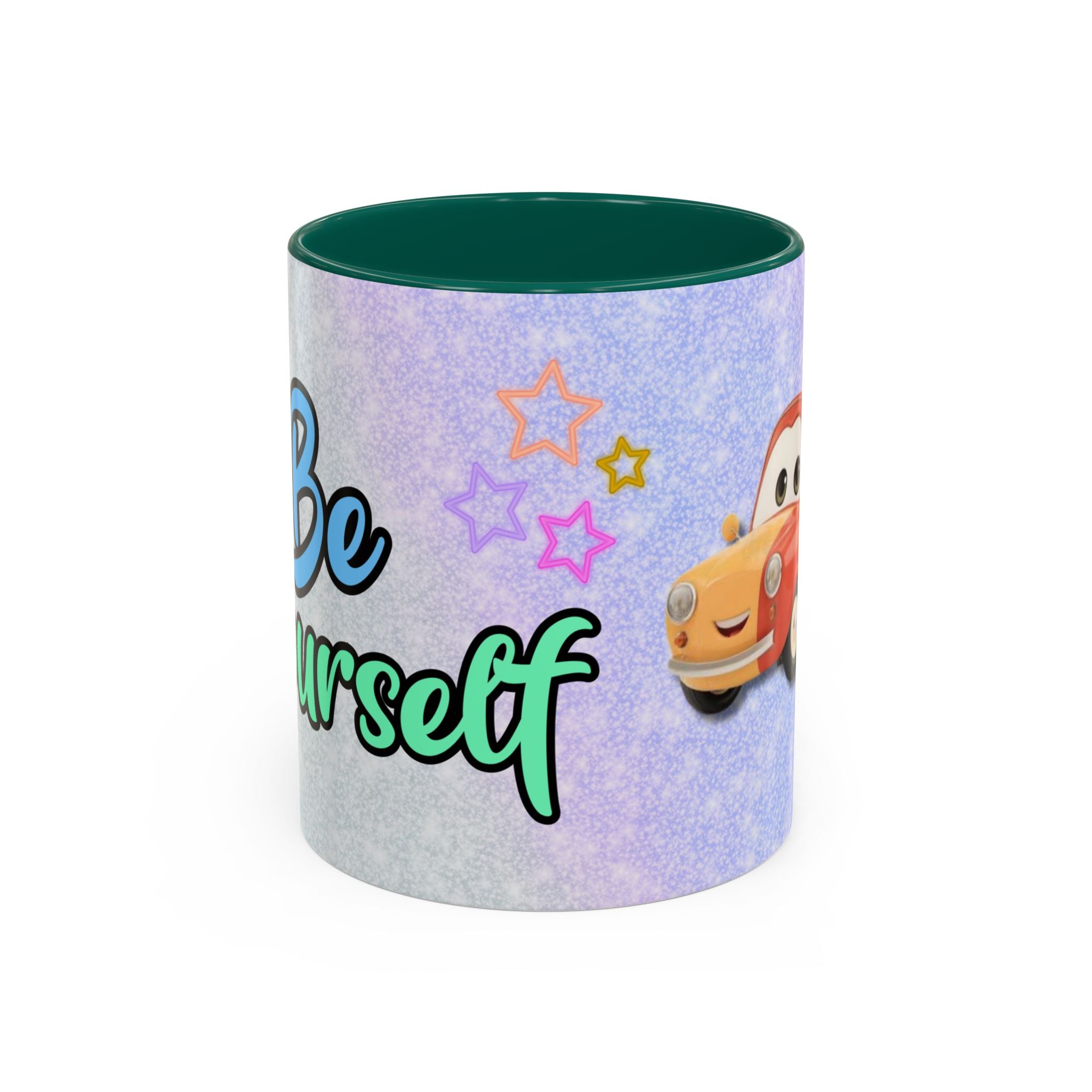 Be Yourself Car Mug — Colorful Inspirational Coffee Cup (11oz/15oz)