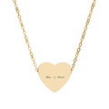 Engravable Heart Necklace — Personalized Name or Date Pendant (Silver & Gold)