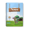 Giraffe Garden Notes Notebook — A5 Wirobound Softcover