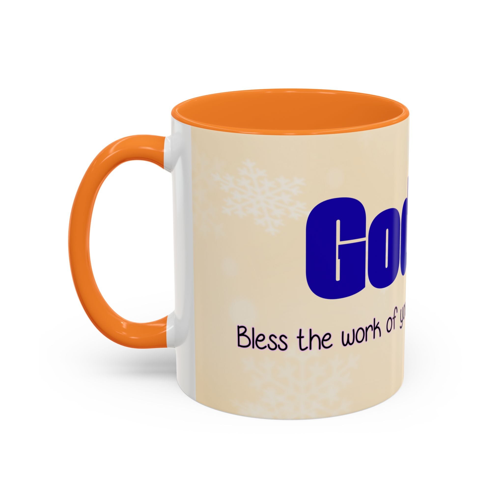 Inspirational God Bless Mug — "God, the Work of Your Hands" Ceramic Coffee Cup (11oz/15oz)