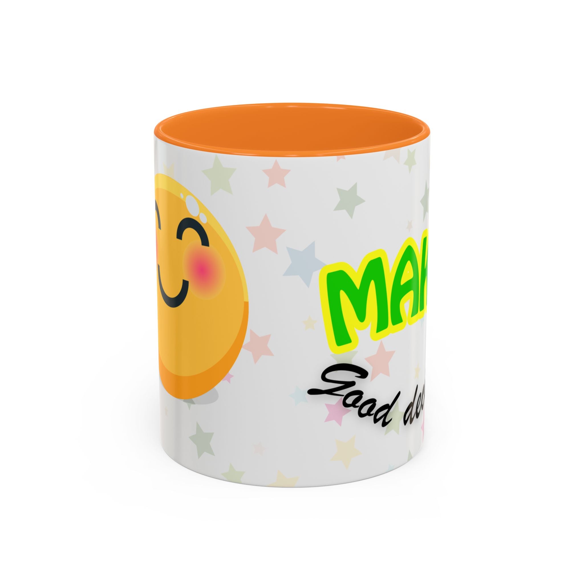 Make Good Decisions Coffee Mug (11oz/15oz) – Cute Smiley Motivational Ceramic Mug