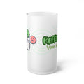 Frosted Glass Beer Mug — 'Refresh Your Mood' Emoji Design