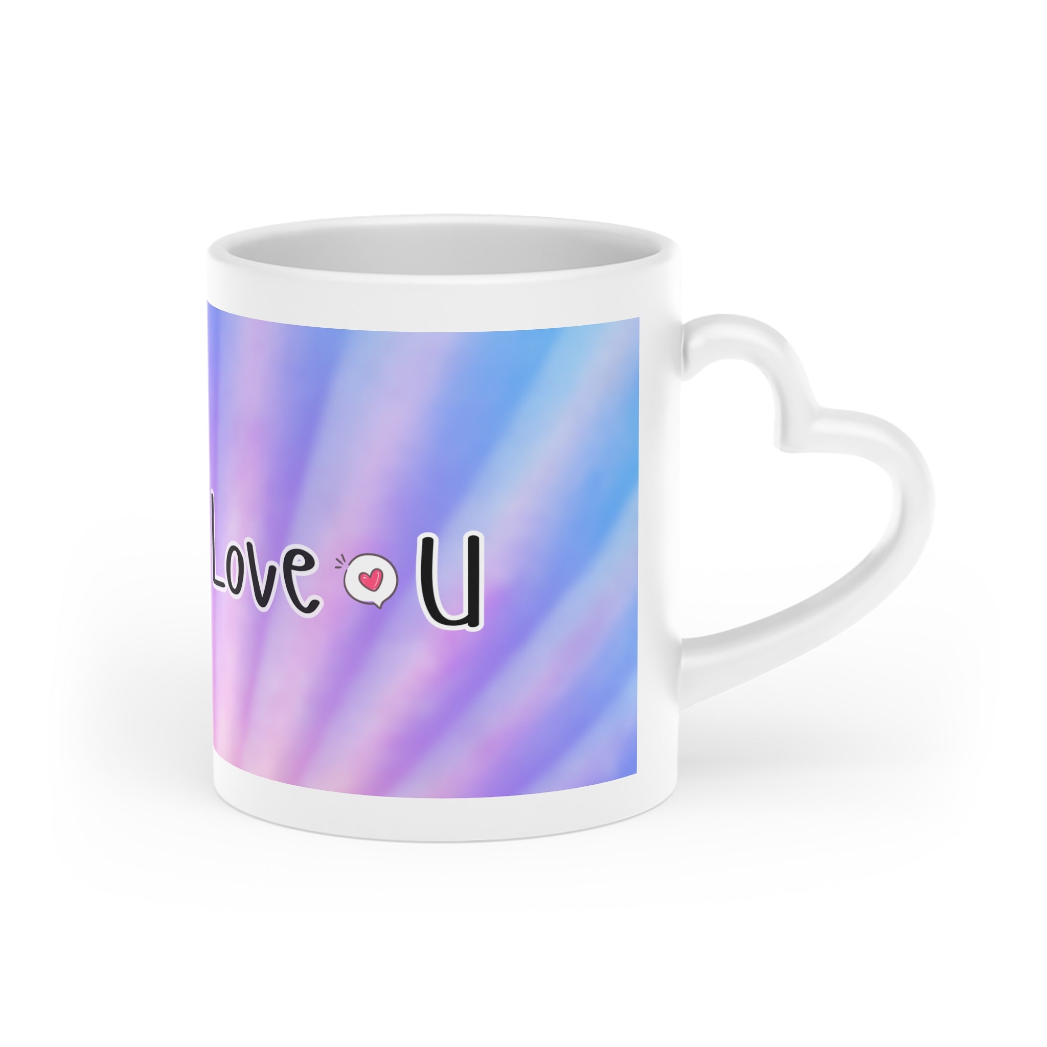 Cute Penguin Love Mug — Heart-Shaped Design, 'Love' Cottagecore Gift