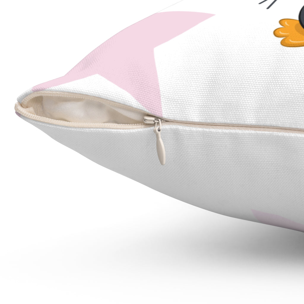 Valentine Penguin Pillow — 'Love You' Heart Balloon Spun Polyester Throw Pillow