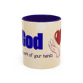Inspirational God Bless Mug — "God, the Work of Your Hands" Ceramic Coffee Cup (11oz/15oz)