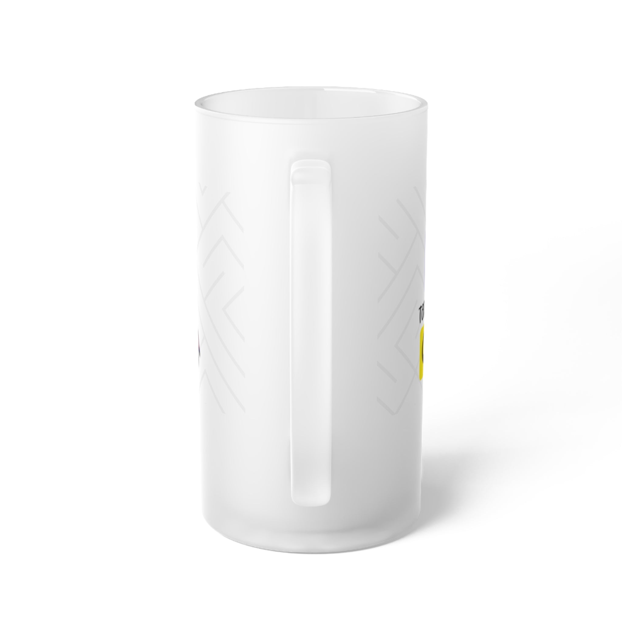 Frosted Beer Mug — Spanish Inspirational Design ("Vive la vida")