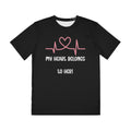 Men's Tee — "My Heart Belongs to Her" Couple Valentine Heartbeat Shirt