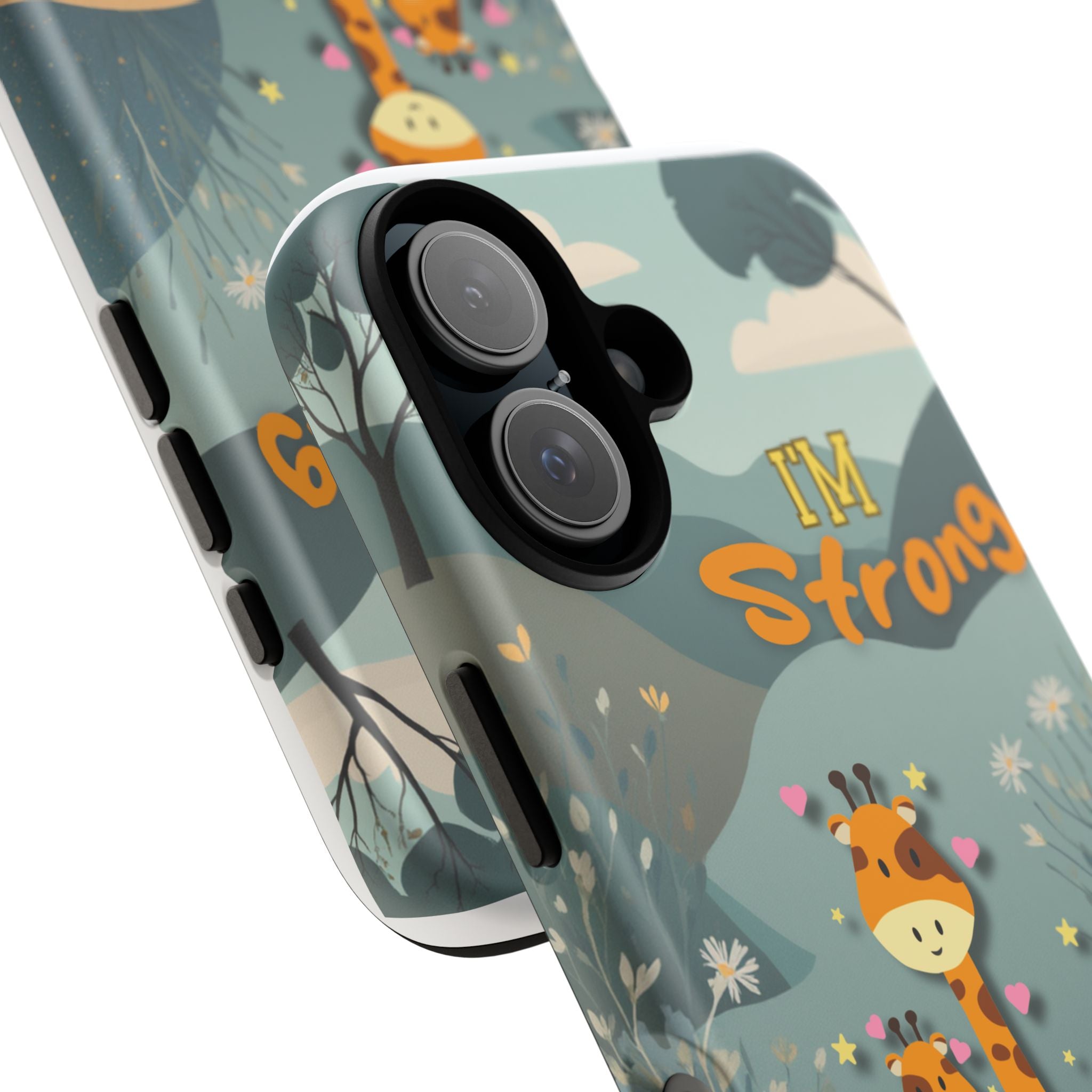 I'm Strong Giraffe Phone Case — Cute Protective iPhone Cover for Kids & Teens