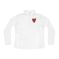 Ladies Quarter-Zip Pullover — 'Love Always' Heart Embroidered Pullover